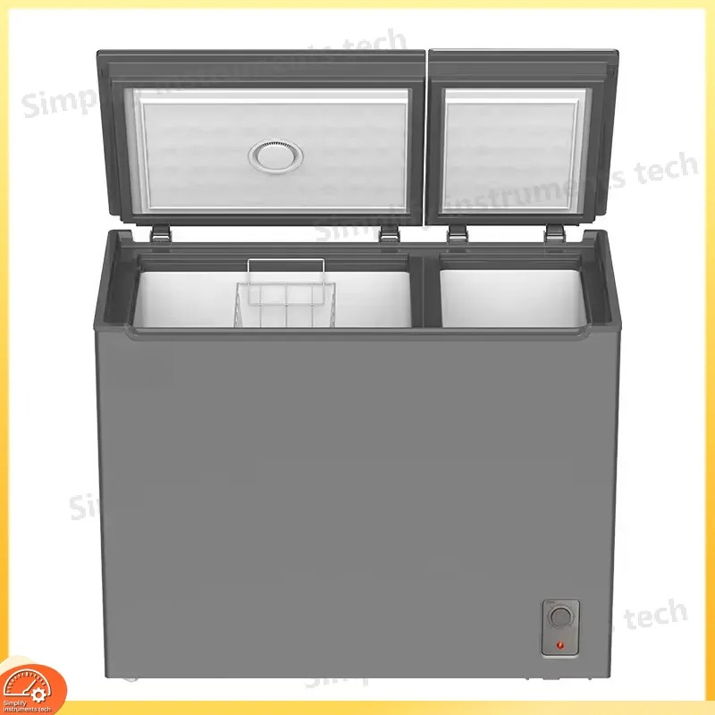 Commercial Chest Freezer - Large Capacity Double Door Household Freezer
